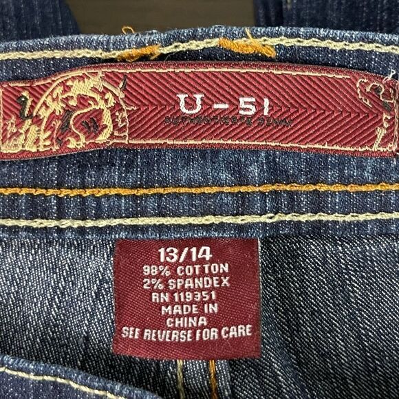 𝅺STRAIGHT Leg Distressed Jeans Size 13/14 - Picture 9 of 9